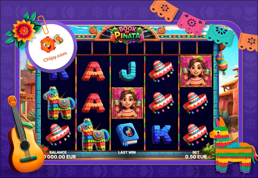Vista general del juego Book of Piñata